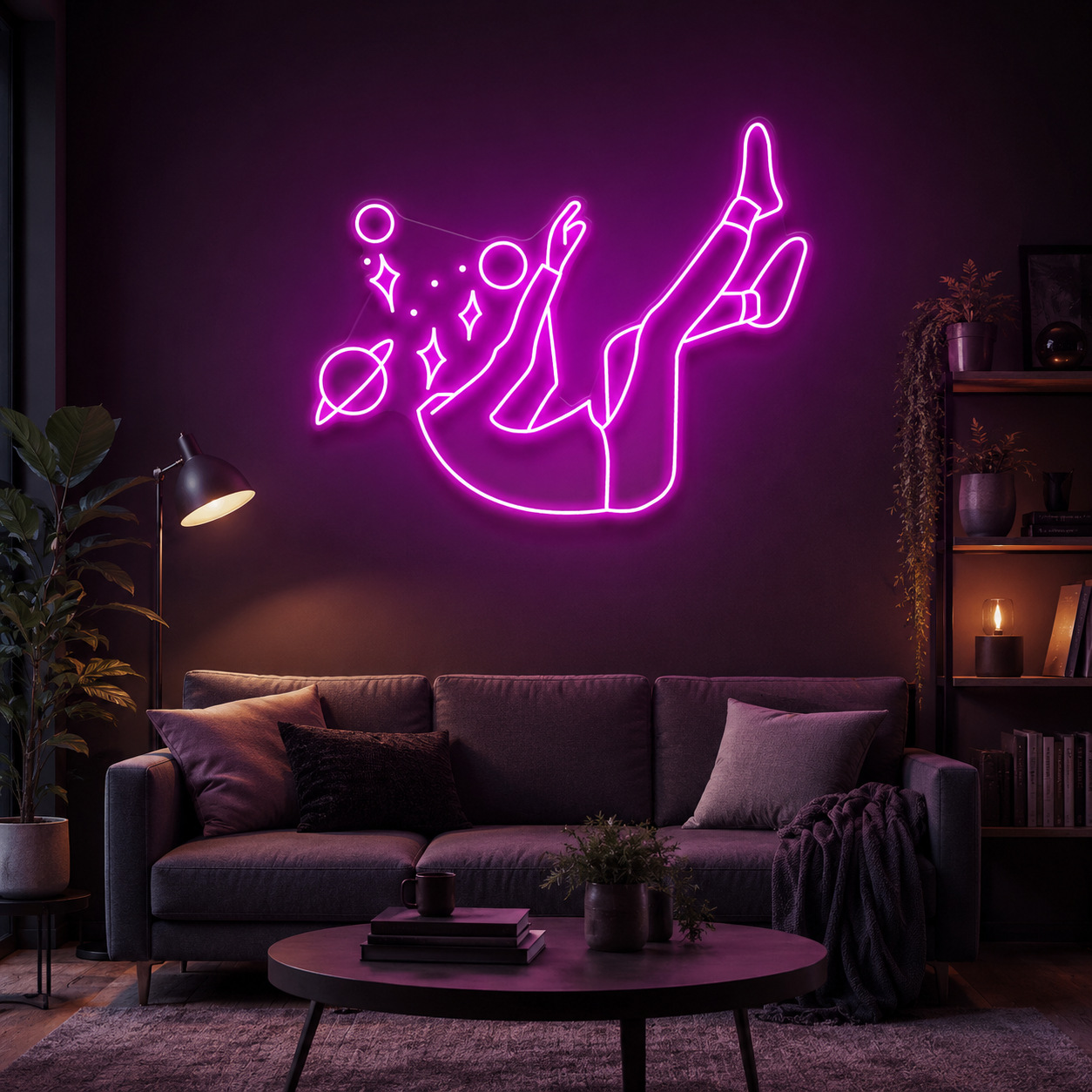 Falling Into Space Led Neon Sign Light