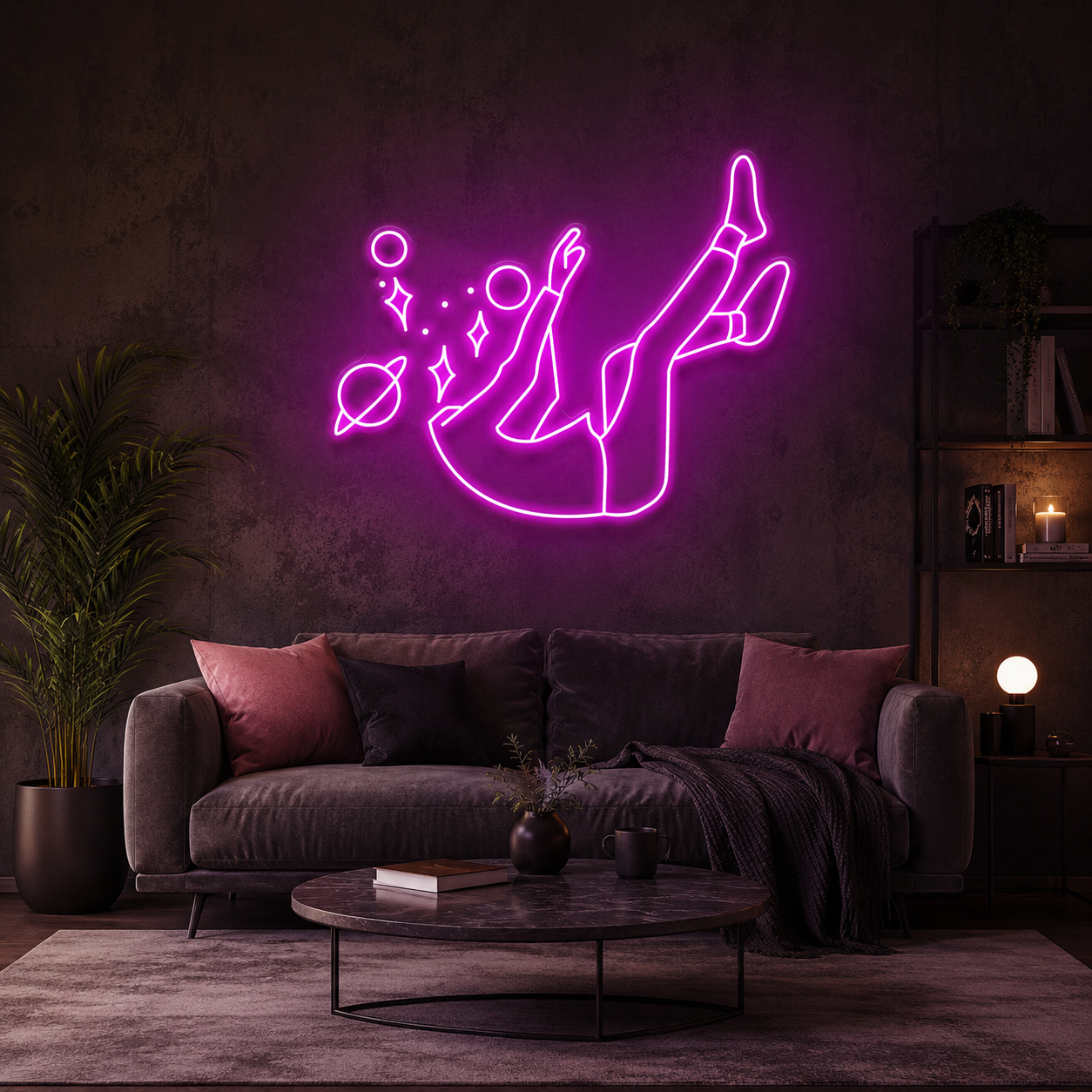 Falling Into Space Led Neon Sign Light