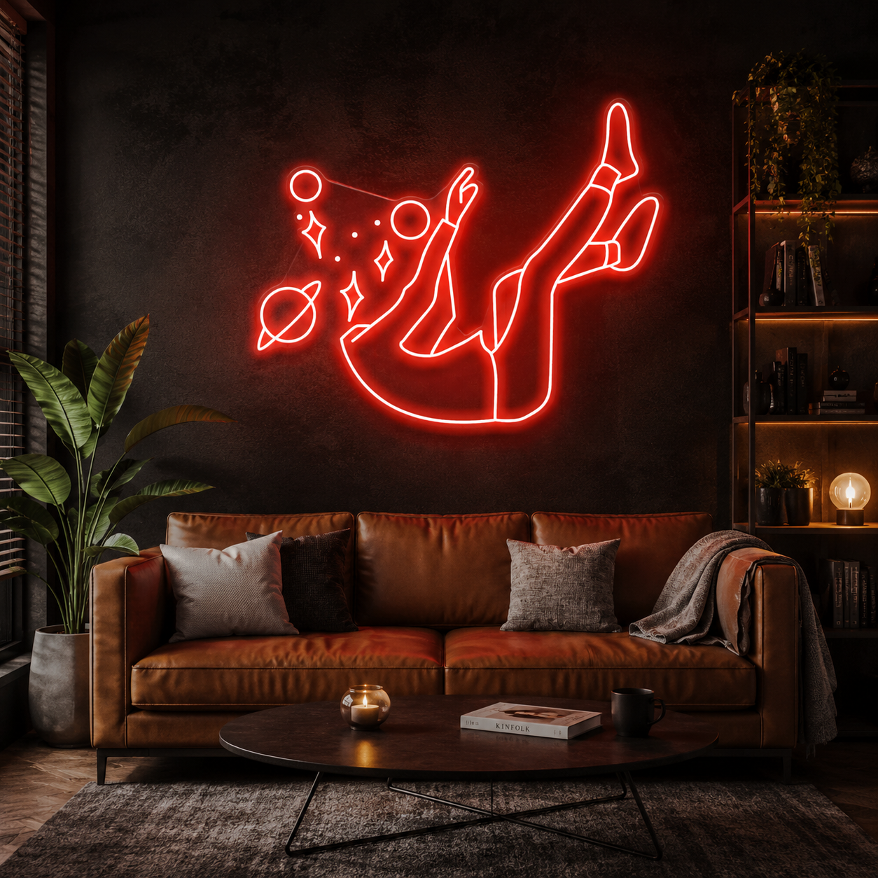 Falling Into Space Led Neon Sign Light