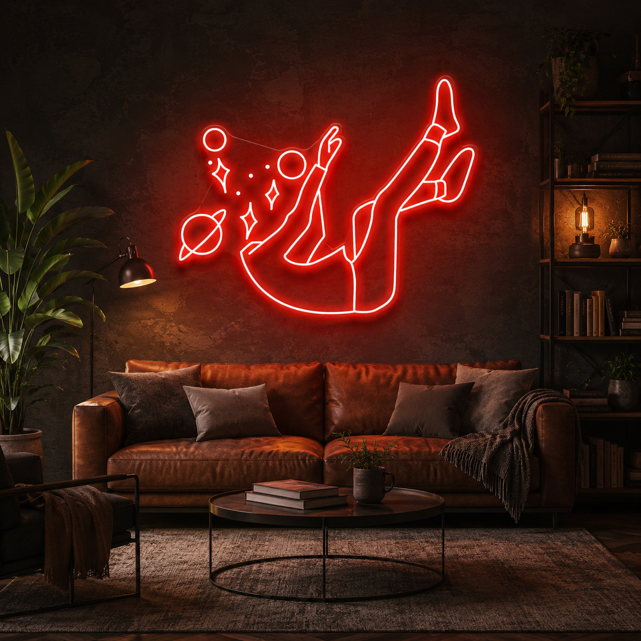 Falling Into Space Led Neon Sign Light