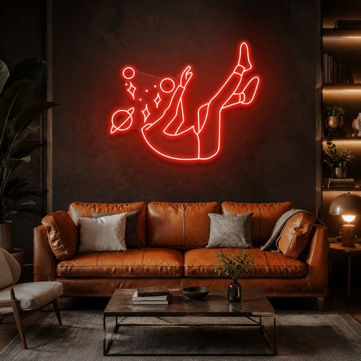 Falling Into Space Led Neon Sign Light