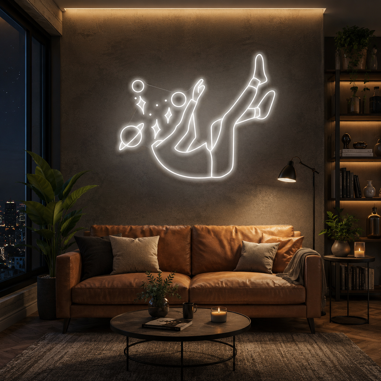 Falling Into Space Led Neon Sign Light