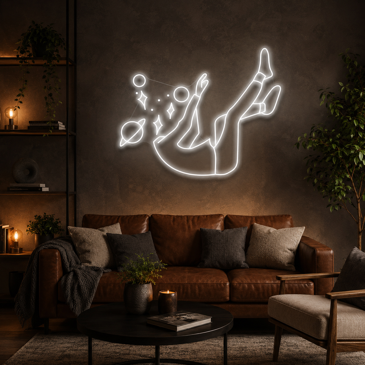 Falling Into Space Led Neon Sign Light