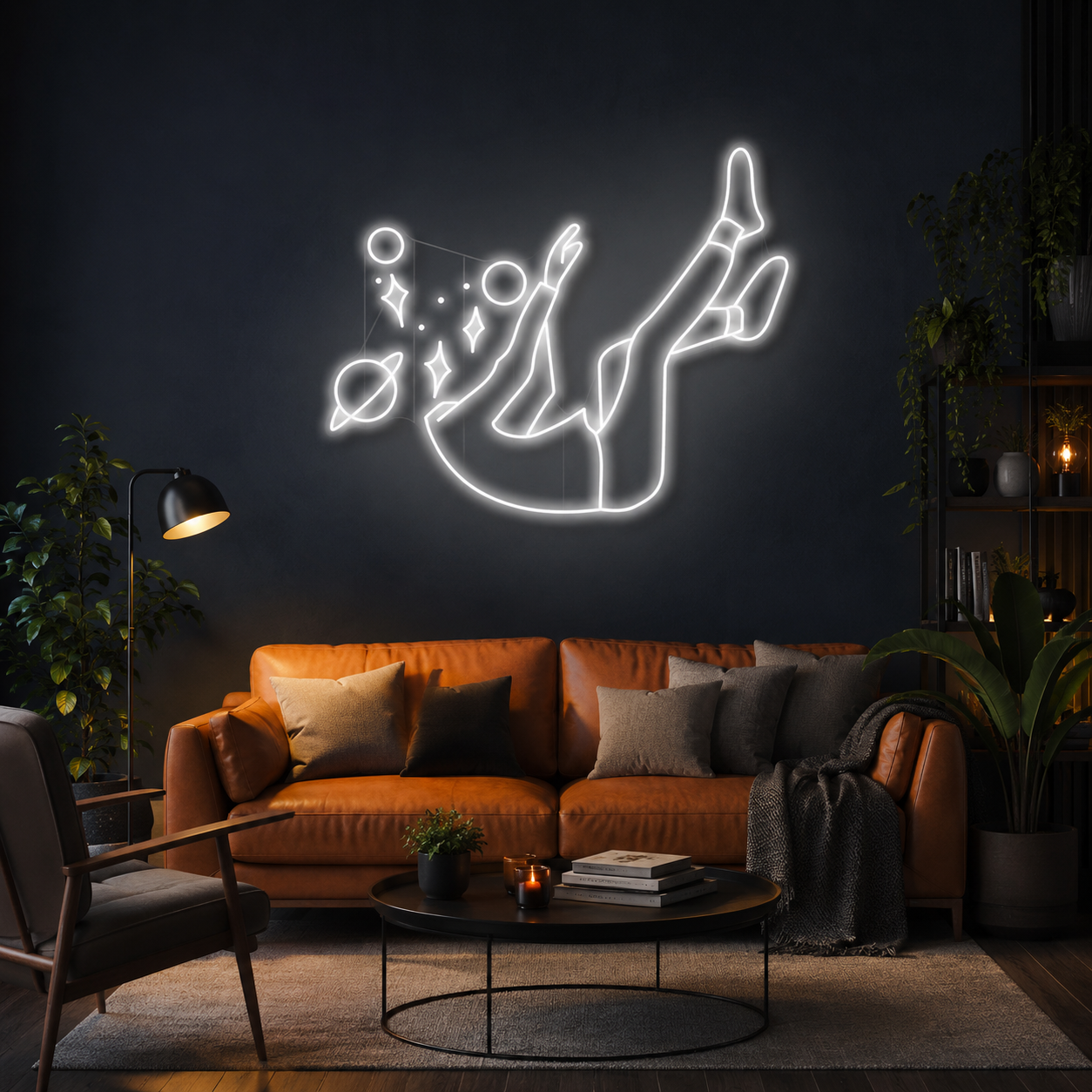Falling Into Space Led Neon Sign Light
