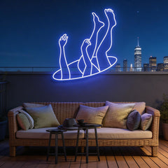 Falling Neon Sign