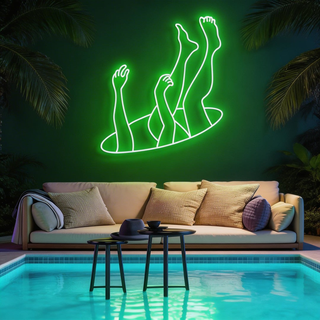 Falling Neon Sign