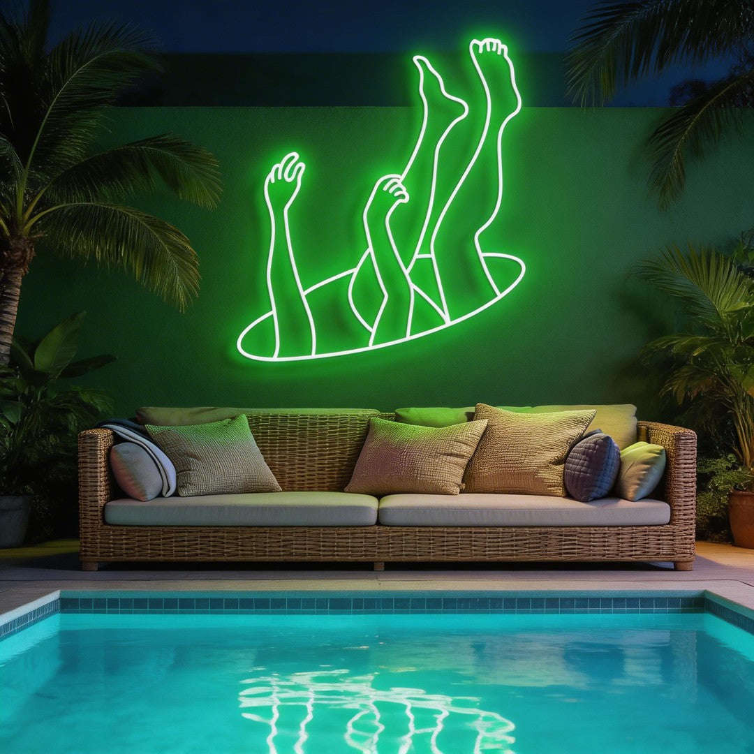 Falling Neon Sign