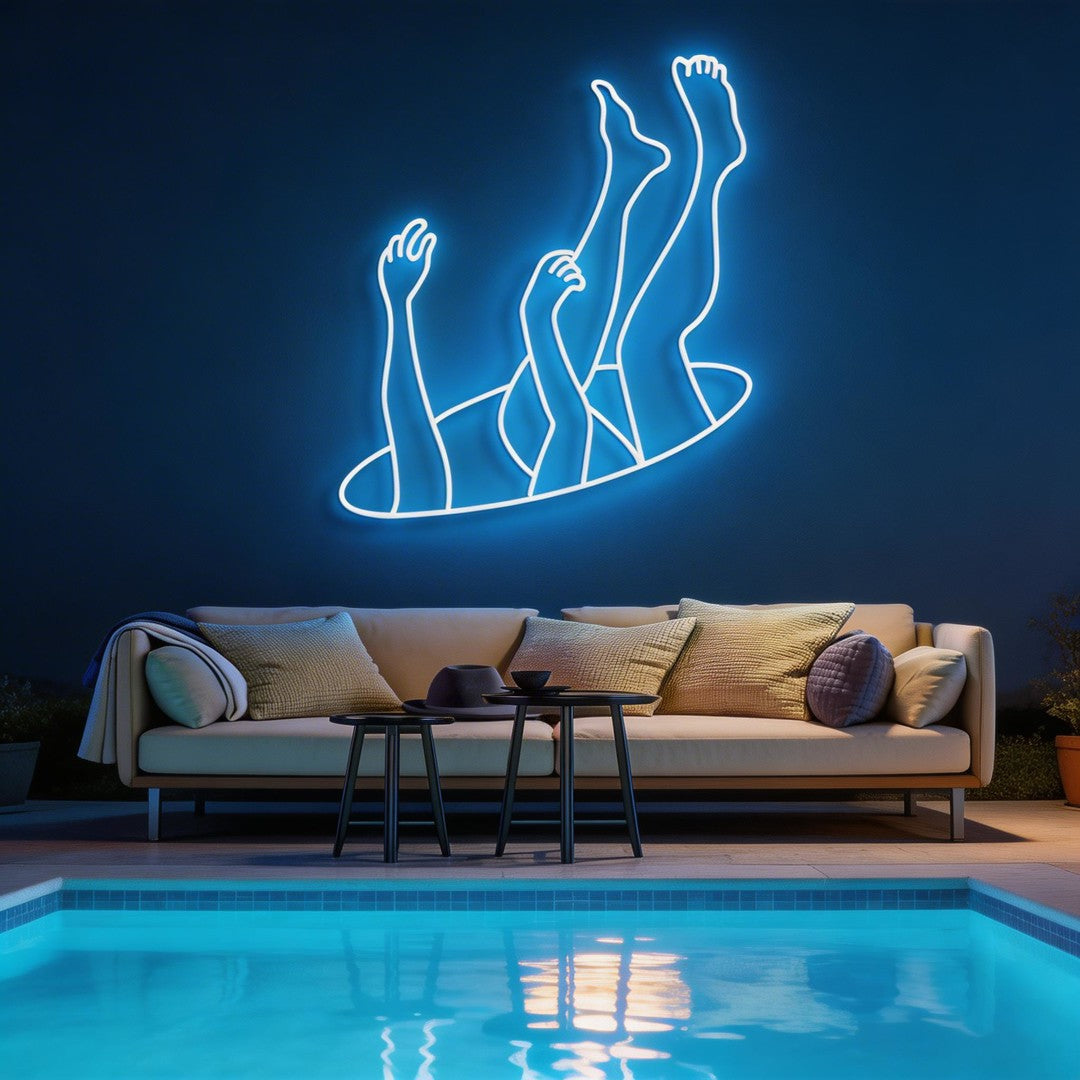 Falling Neon Sign