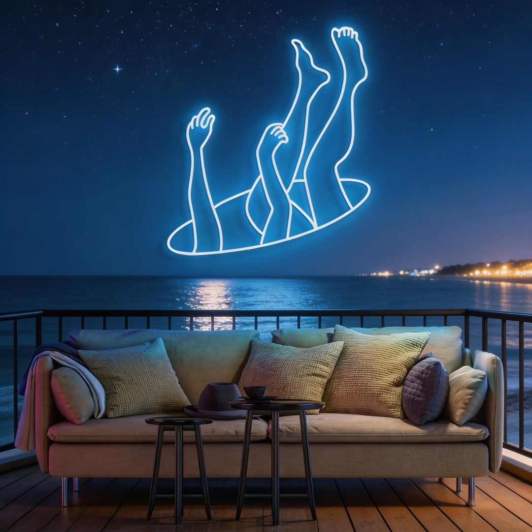 Falling Neon Sign