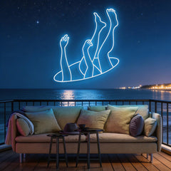 Falling Neon Sign