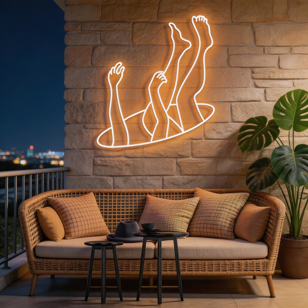 Falling Neon Sign