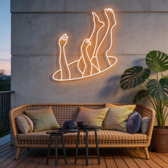 Falling Neon Sign