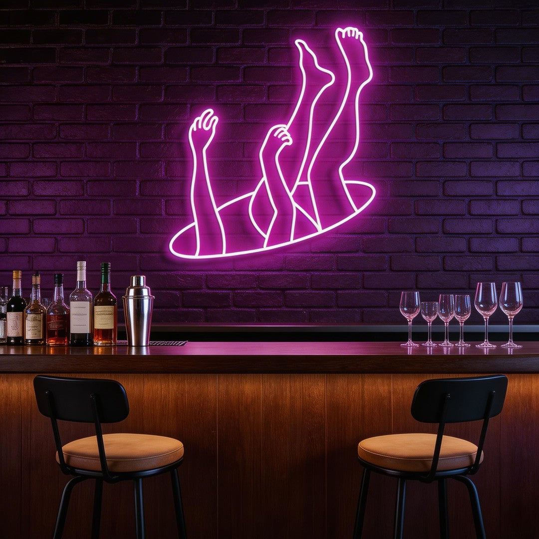 Falling Neon Sign