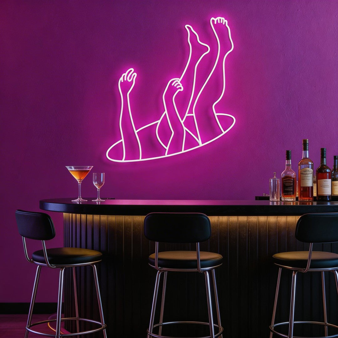 Falling Neon Sign