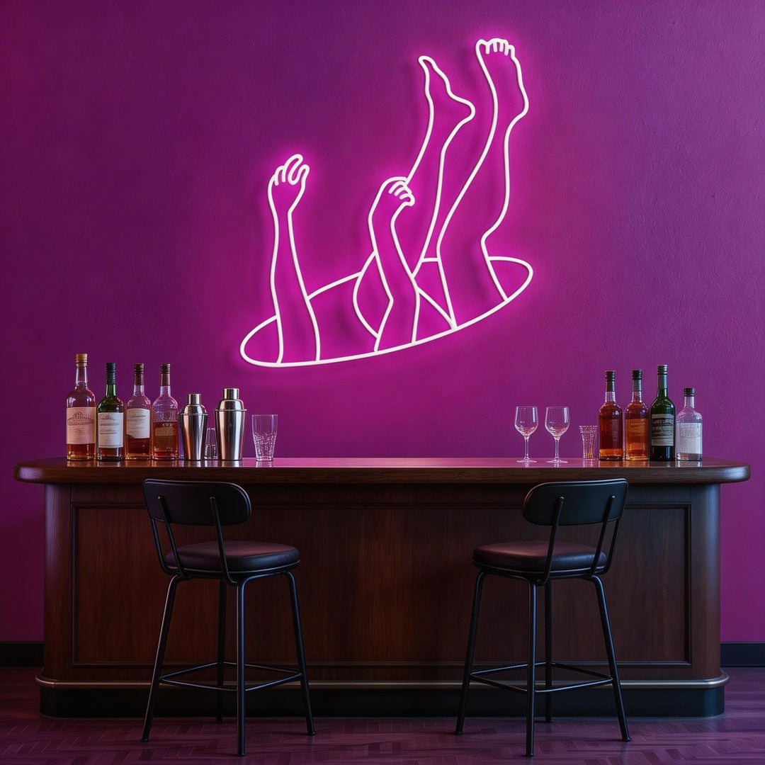 Falling Neon Sign