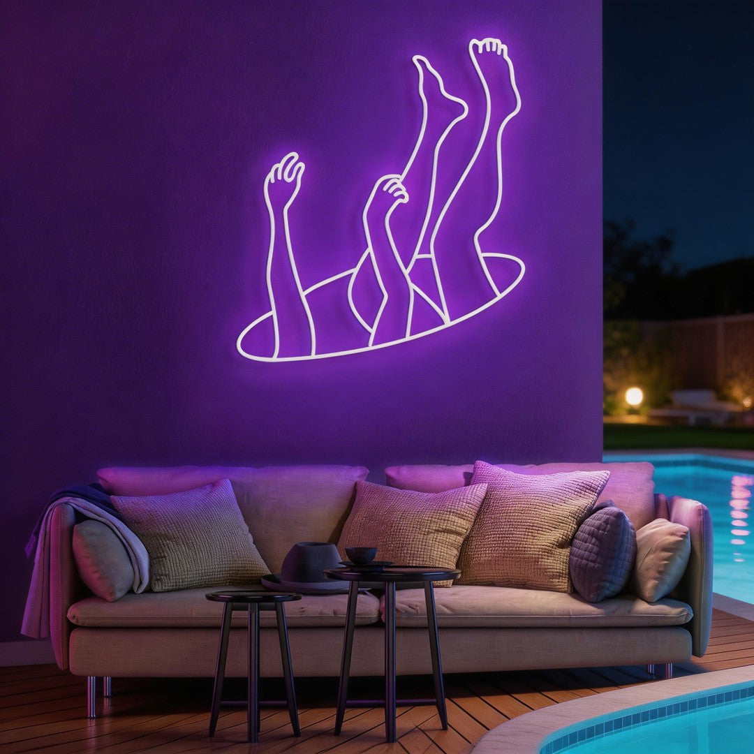 Falling Neon Sign