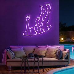 Falling Neon Sign