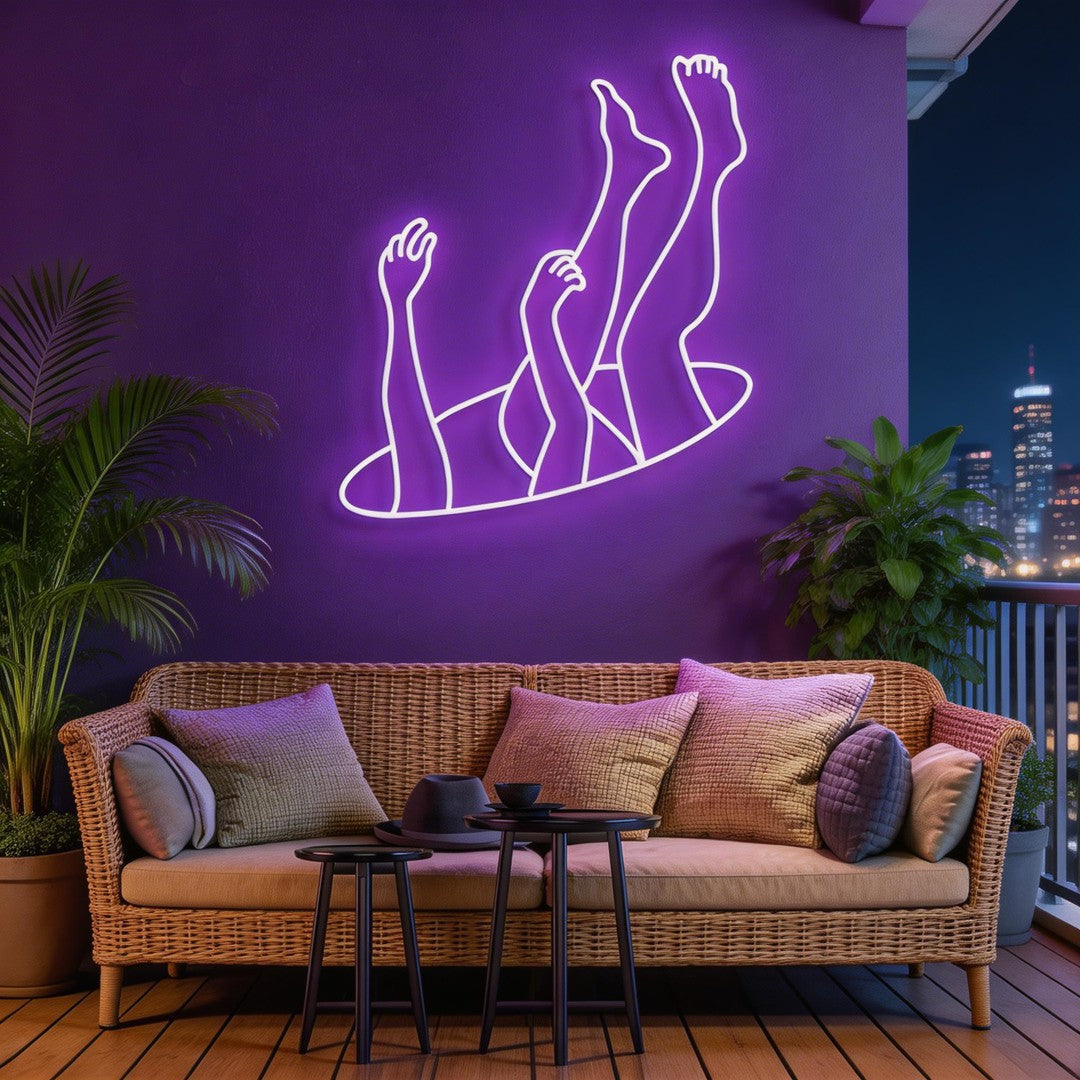 Falling Neon Sign