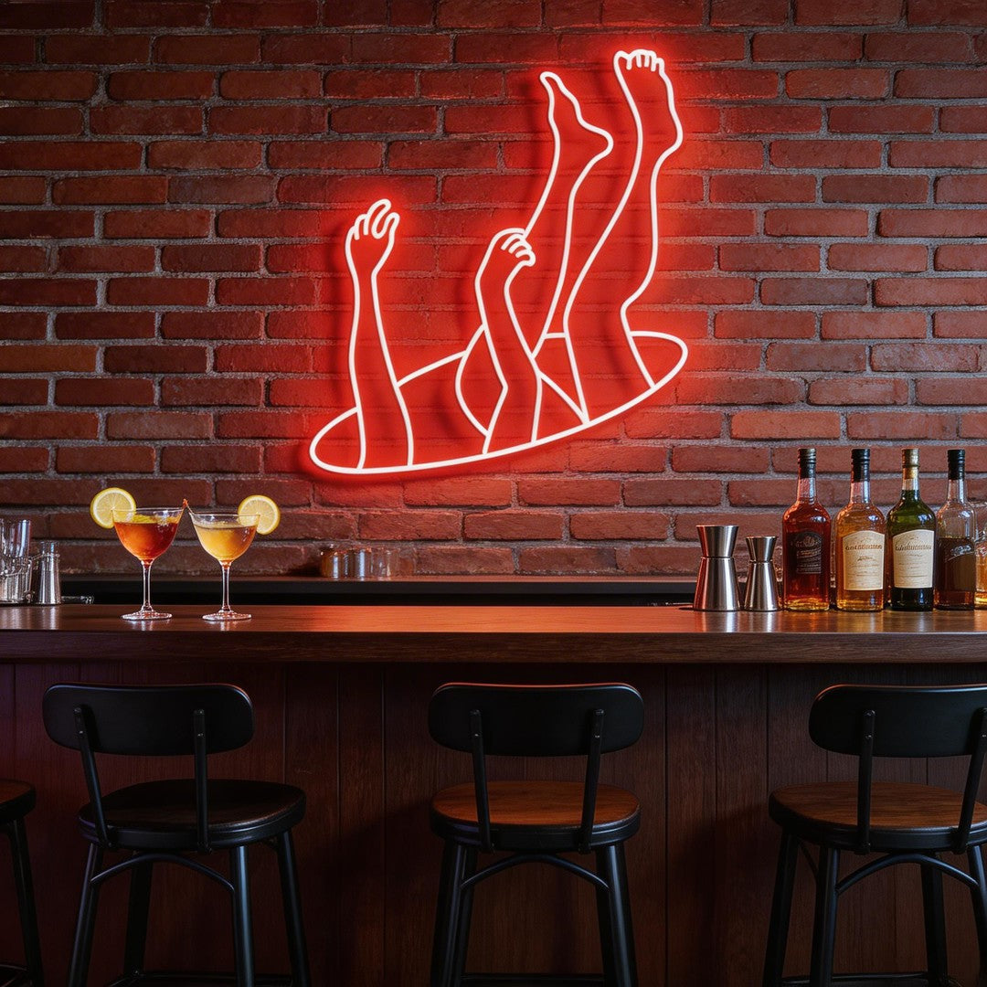 Falling Neon Sign