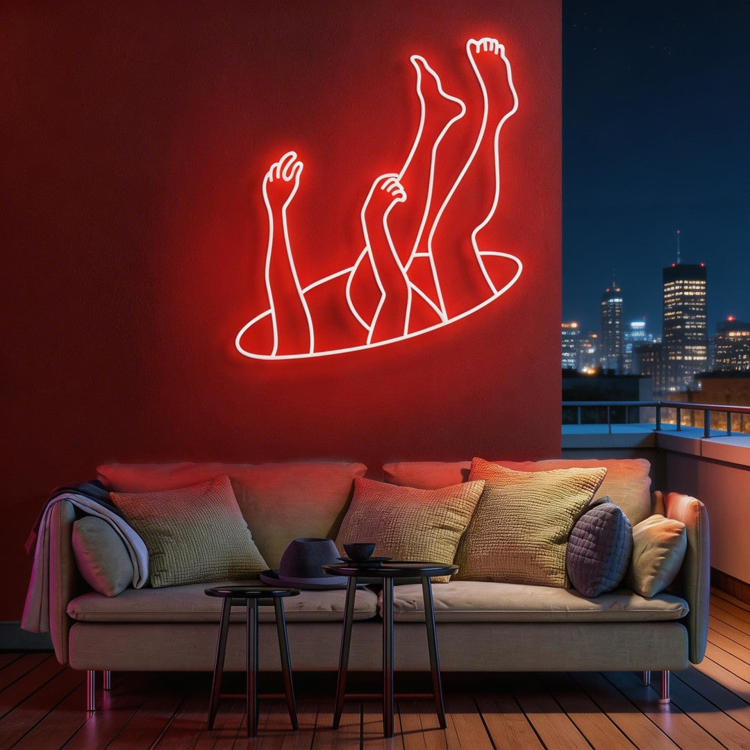 Falling Neon Sign