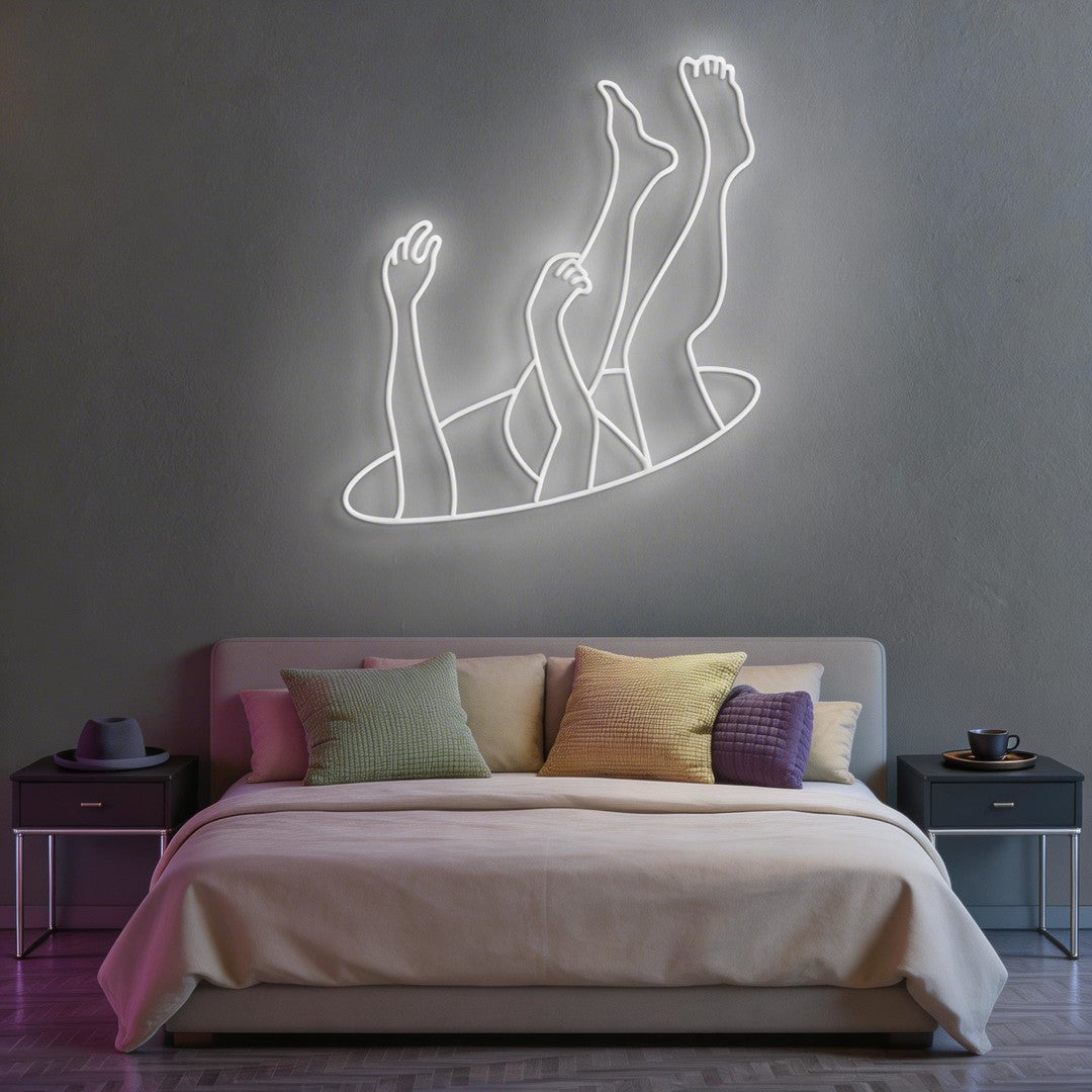 Falling Neon Sign