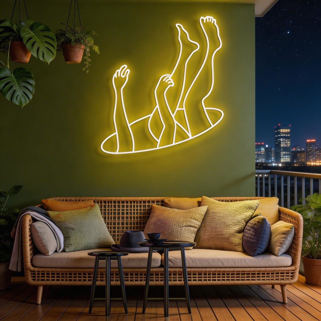 Falling Neon Sign