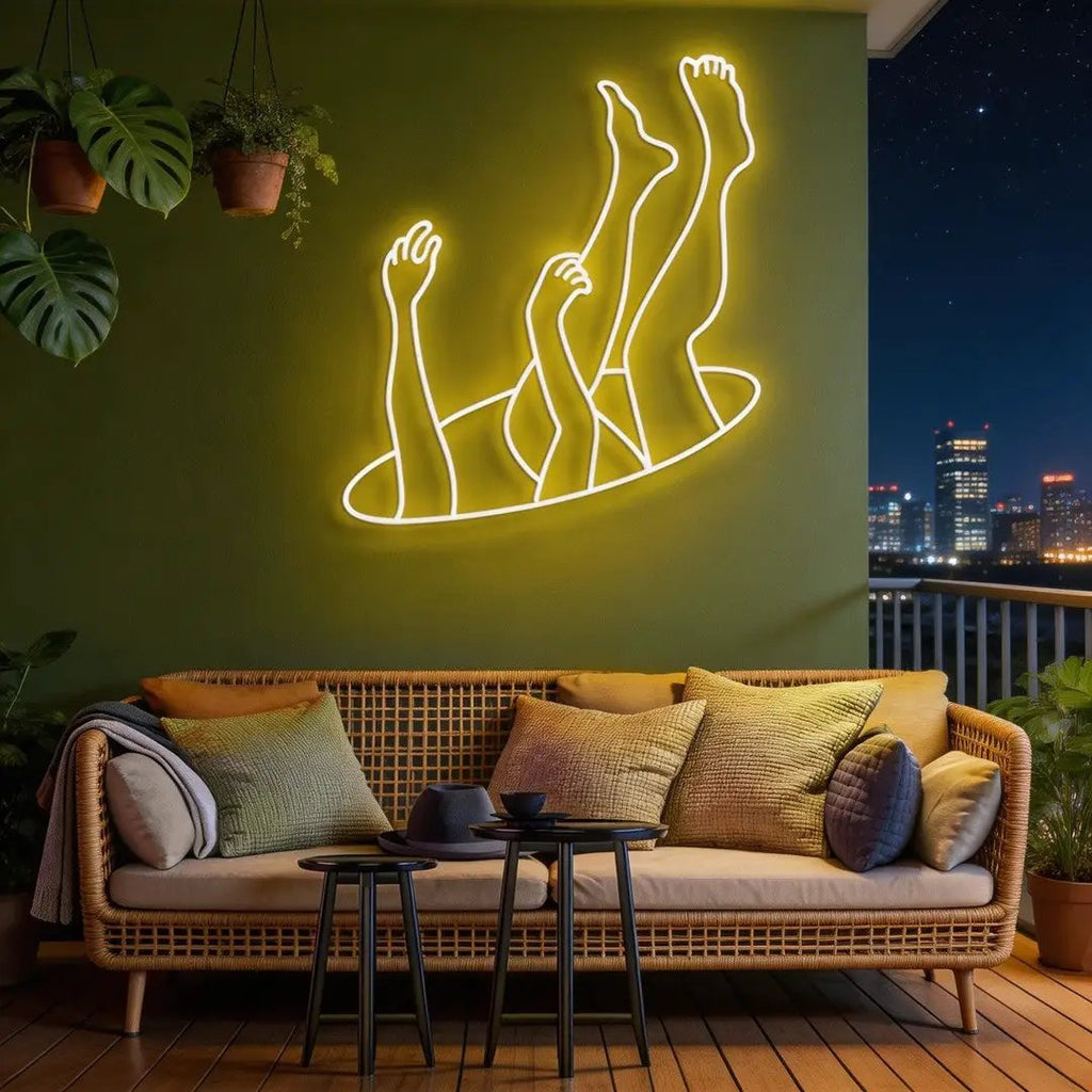 Falling Neon Sign