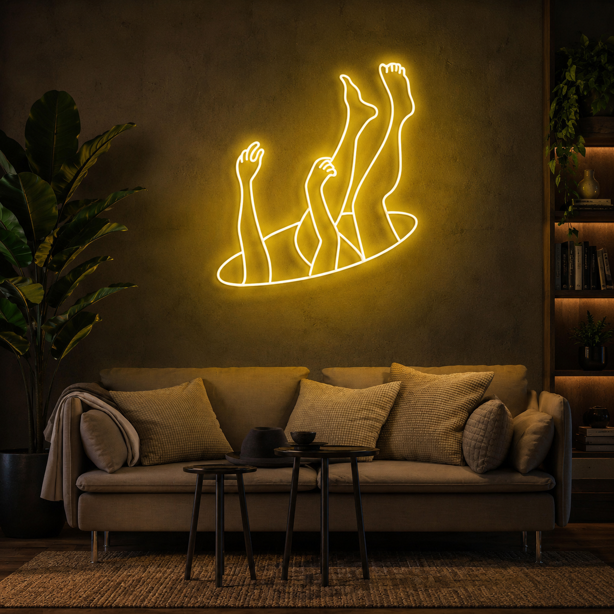 Falling Neon Sign