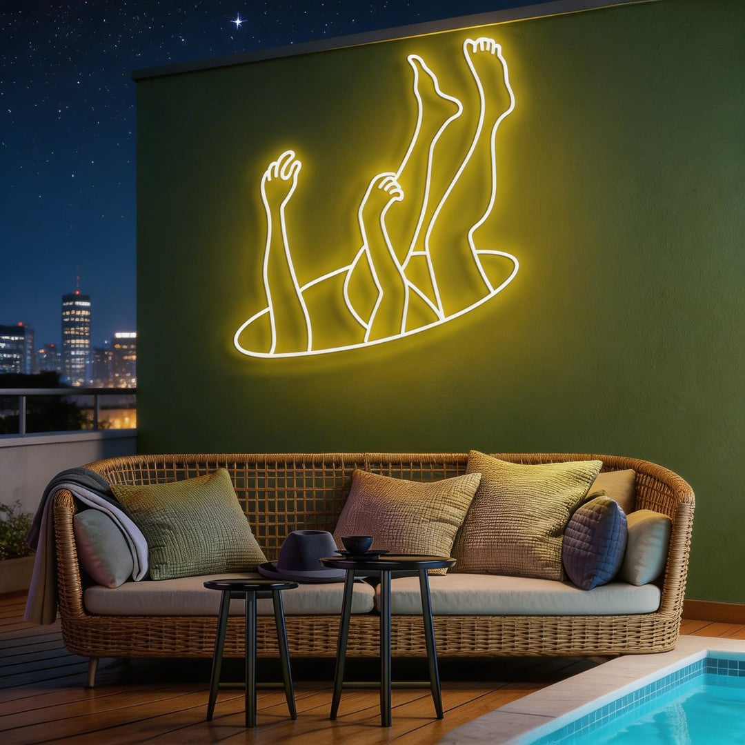 Falling Neon Sign