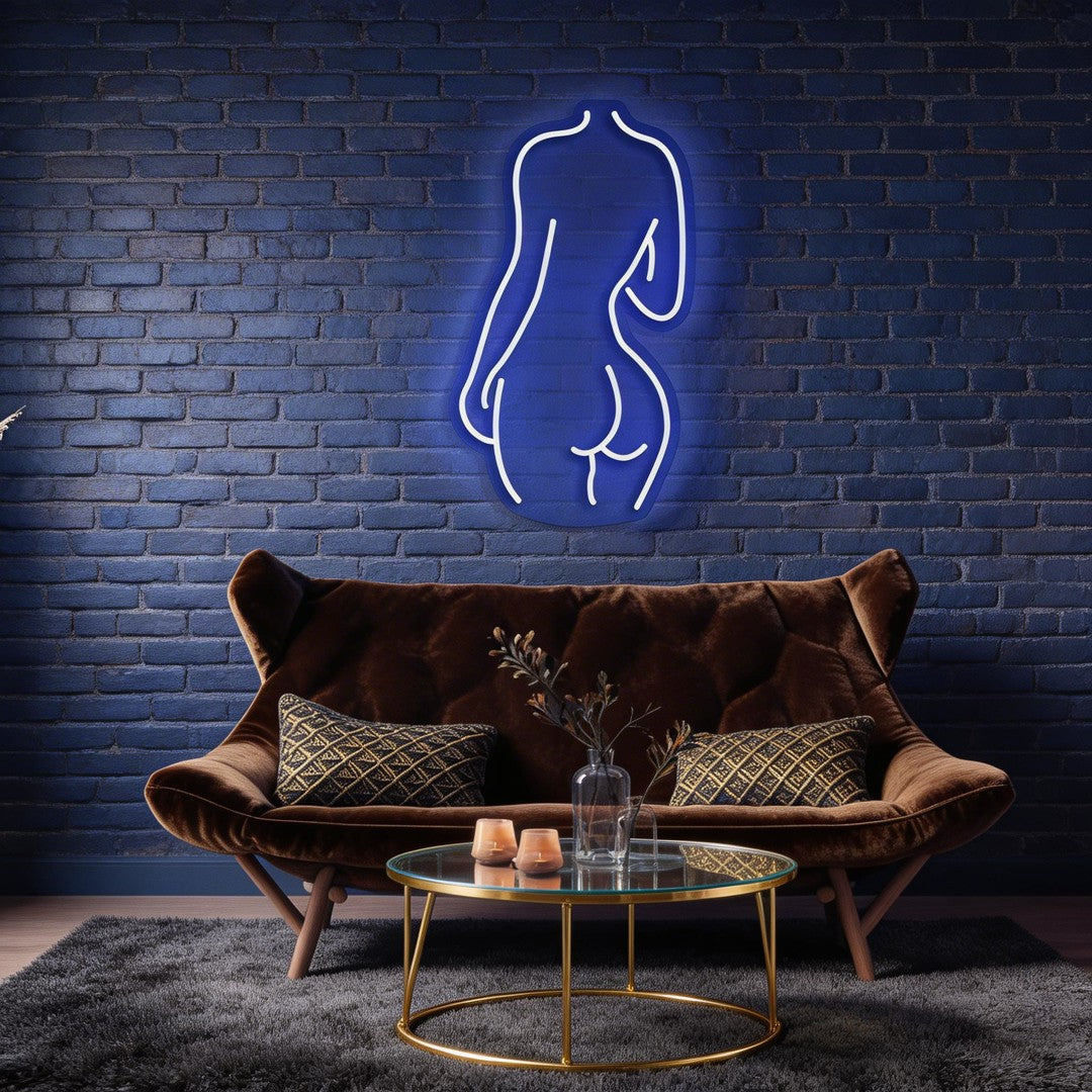 Female Back Silhouette Neon Sign