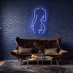Female Back Silhouette Neon Sign