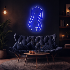 Female Back Silhouette Neon Sign