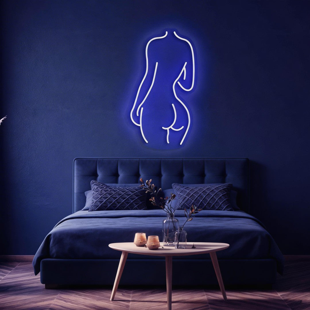 Female Back Silhouette Neon Sign