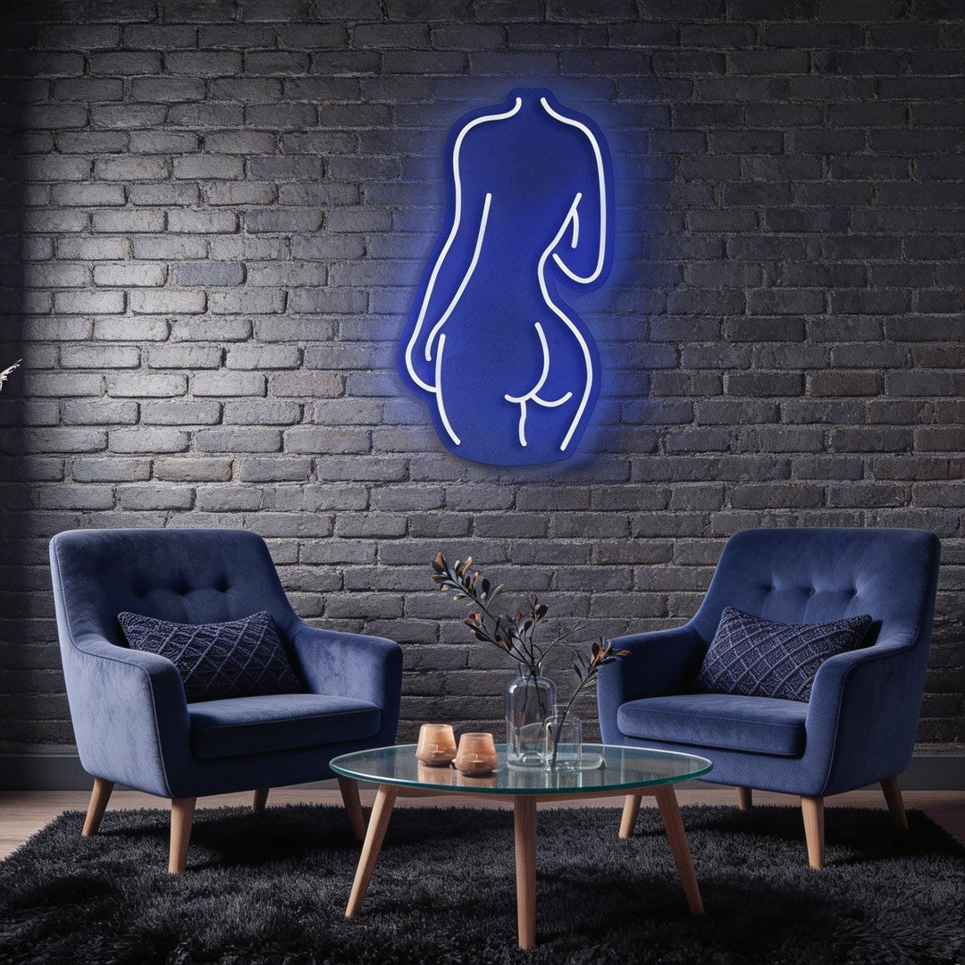 Female Back Silhouette Neon Sign