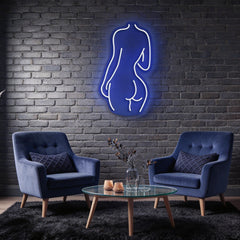 Female Back Silhouette Neon Sign
