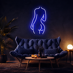 Female Back Silhouette Neon Sign