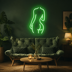 Female Back Silhouette Neon Sign