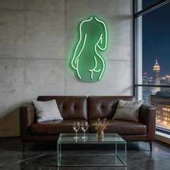 Female Back Silhouette Neon Sign