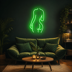Female Back Silhouette Neon Sign