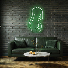 Female Back Silhouette Neon Sign