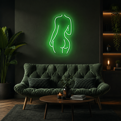 Female Back Silhouette Neon Sign