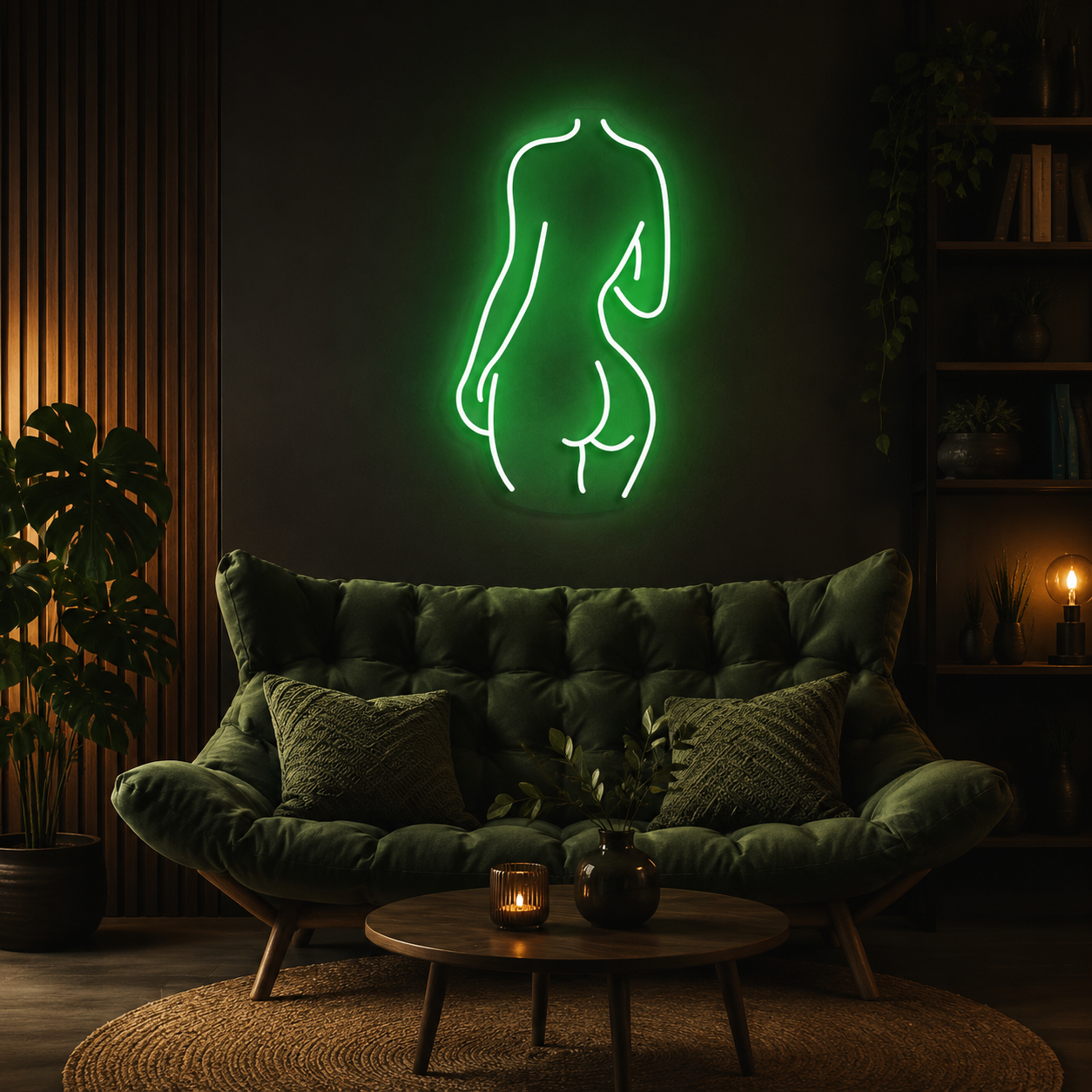Female Back Silhouette Neon Sign