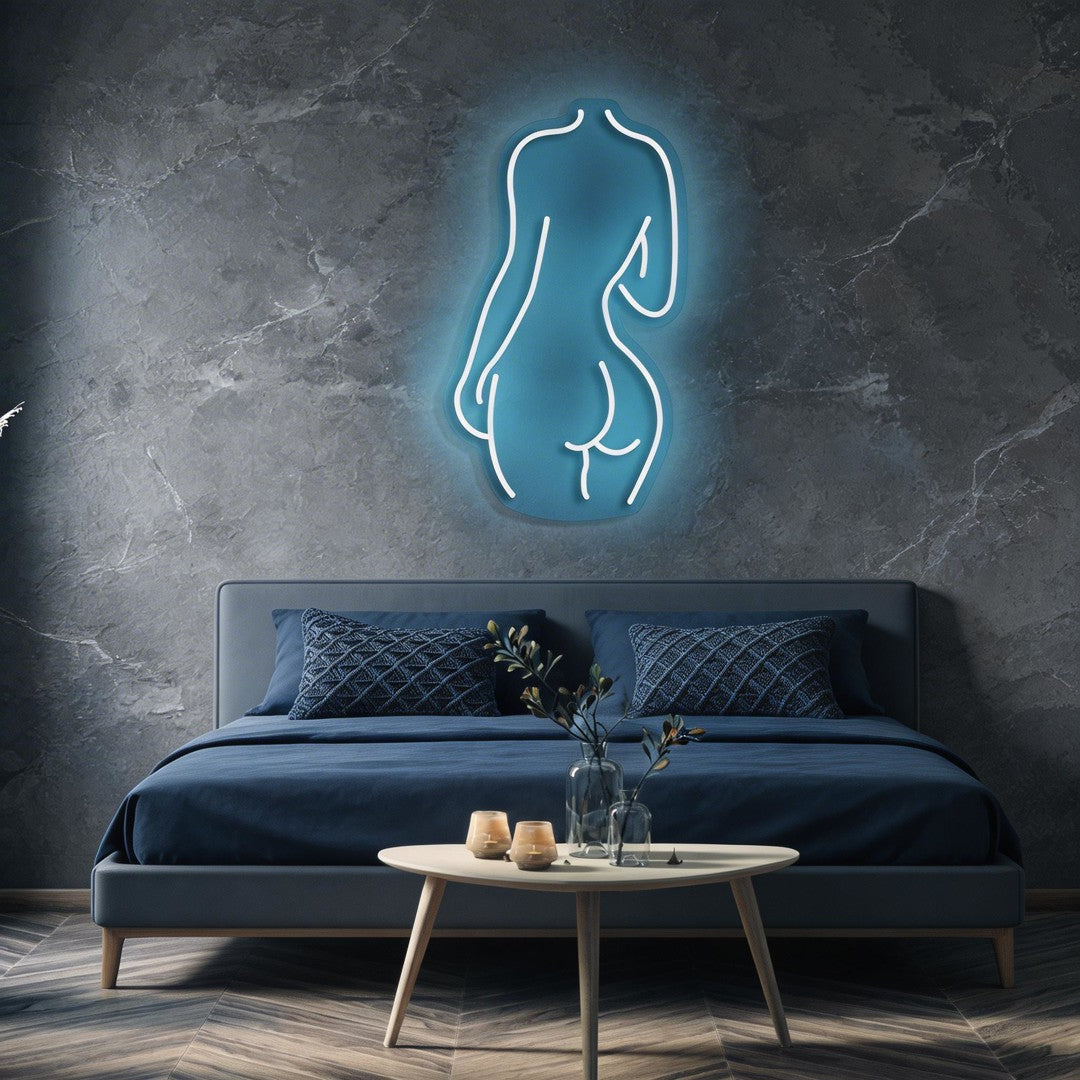 Female Back Silhouette Neon Sign