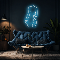 Female Back Silhouette Neon Sign