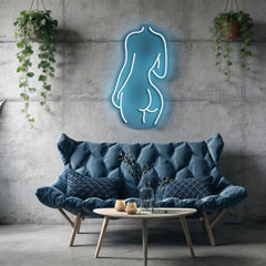 Female Back Silhouette Neon Sign