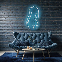 Female Back Silhouette Neon Sign