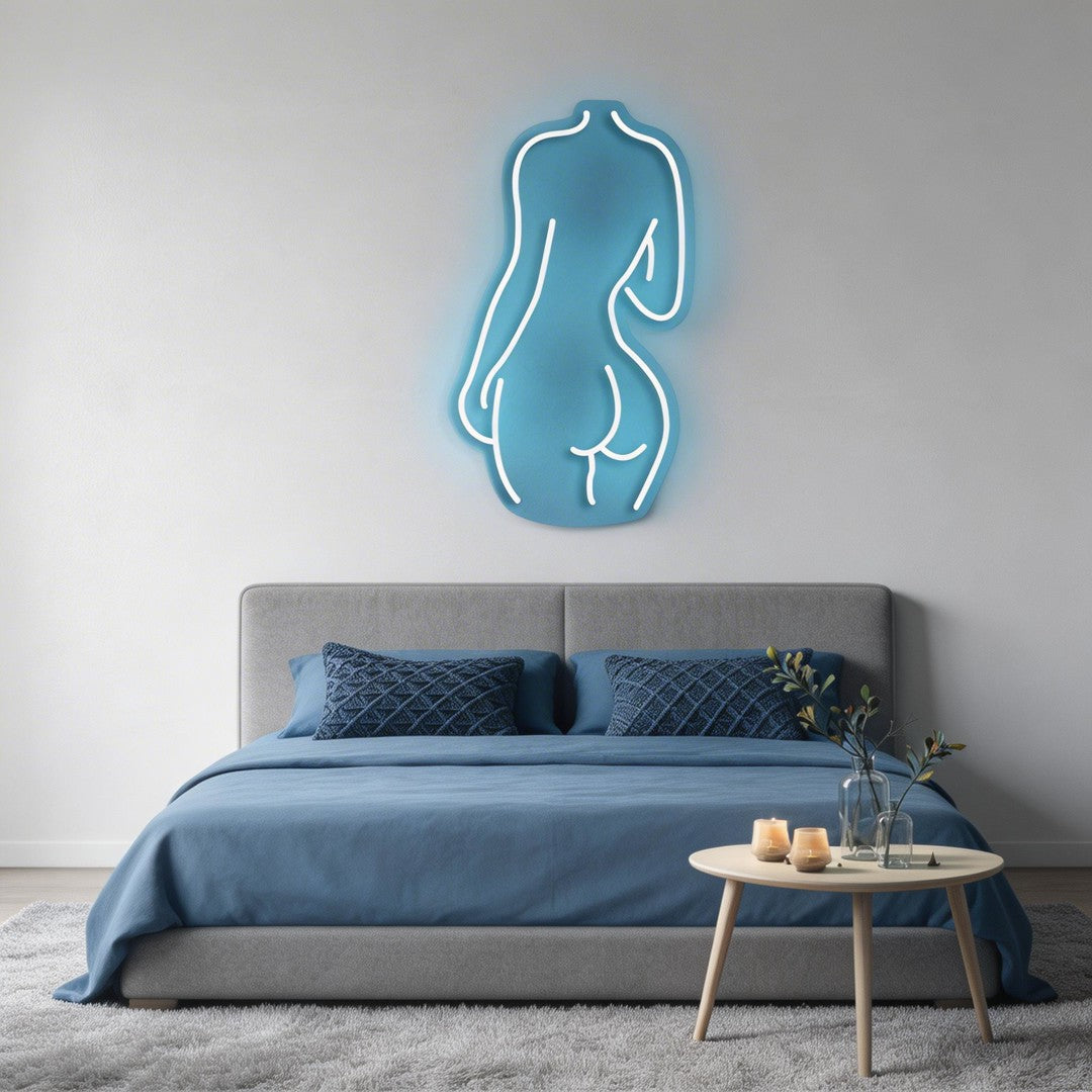 Female Back Silhouette Neon Sign