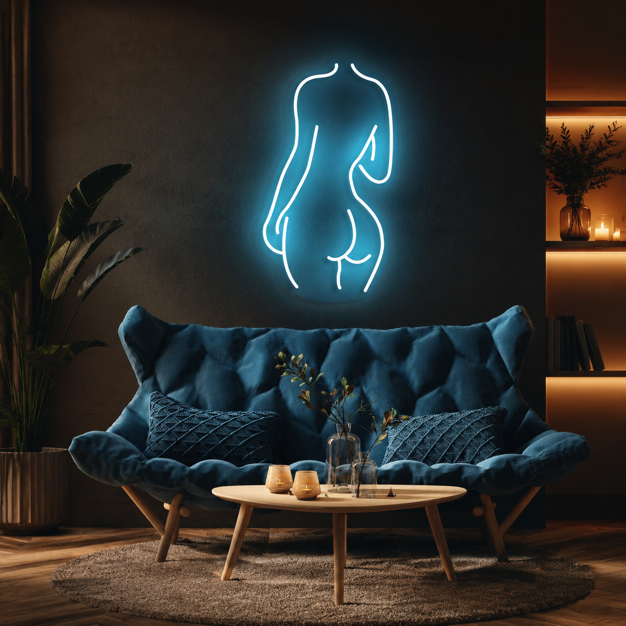 Female Back Silhouette Neon Sign