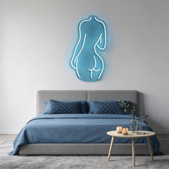 Female Back Silhouette Neon Sign