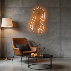 Female Back Silhouette Neon Sign